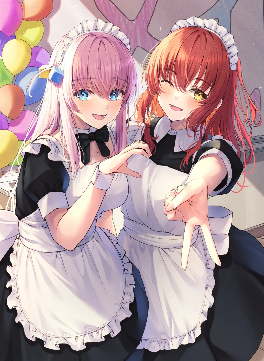 ぼっち・ざ・ろっく!喜多郁代、可愛いメイド姿のイラスト